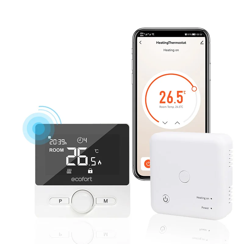 Termostato e ricevitore ecoheat Connect+ con Wi-Fi